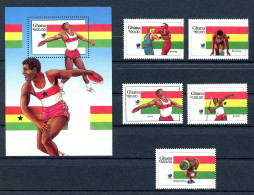 Ghana 1205-1209 + Bl 131 Postfrisch Olympiade Seoul 1988 #HE593 - Ghana (1957-...)