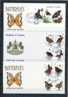 Lesotho 825-832, Block 71 Schmetterling Ersttagesbrief/FDC #JW634 - Lesotho (1966-...)