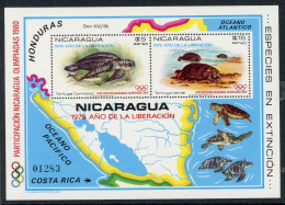 Nicaragua Block 114 Postfrisch Schildkröten #HE823 - Nicaragua