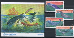 Somalia 789-92 Postfrisch Wale #IN035 - Somalië (1960-...)