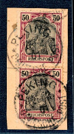 Deutsche APA China P V G Petschili Senkr. Paar Briefstück #HF159 - Deutsche Post In China