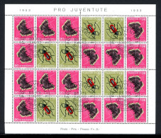Schweiz Markenheftchenbogen MHB 42 Gestempelt Pro Juventute #HF208 - Postzegelboekjes