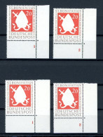 Bund 4x 199 Postfrisch Formnummer 1+2, Versch. Typen #JM154 - Other & Unclassified