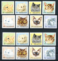 Ungarn 2387-2394 A + B Postfrisch Katzen #JP110 - Sonstige & Ohne Zuordnung