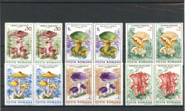 Rumänien Paare 4288-4293 Postfrisch Pilze #JQ932 - Sonstige & Ohne Zuordnung
