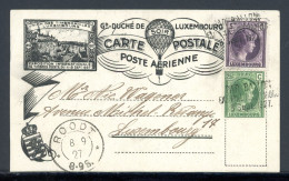 Luxemburg Ballonpostkarte 1927 Mit 166 + 169 #JO840 - Altri & Non Classificati