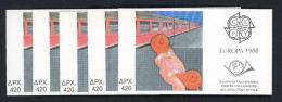 Griechenland 5 Markenheftchen MH 8 Postfrisch CEPT 1988 #JJ859 - Otros & Sin Clasificación