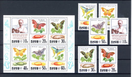 Korea 3191-3196, Klb. Postfrisch Schmetterling #JT891 - Corea Del Nord