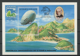 Sao Tome E Principe Block 36 B Postfrisch Zeppelin #JK560 - Sao Tome Et Principe