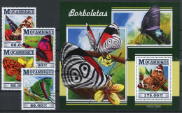 Mosambik 8144-8147, Block 1069 Postfrisch Schmetterlinge #JT986 - Mozambico