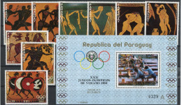 Paraguay 3239-3247 + Bl. 346 Postfrisch Olympia 1980 Moskau #JR906 - Paraguay