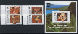 Dominica 1036-1039 + Bl. 39 + Bl. 120 Postfrisch Pilze #JQ868 - Dominica (1978-...)