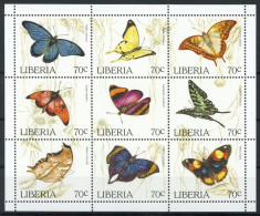 Liberia Klb. 1660-1668 Postfrisch Schmetterling #JU246 - Liberia