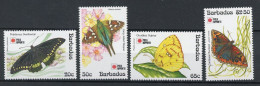 Barbados 782-85 Postfrisch Schmetterlinge #HC423 - Barbades (1966-...)