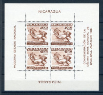 Nicaragua Block 21 Postfrisch Baseball #JK358 - Nicaragua