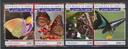 Dschibuti Einzelmarken 3041-3044 Postfrisch Schmetterling #HE943 - Djibouti (1977-...)