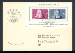 Schweiz Block 13 Imaba 1948 Ersttagesbrief/FDC #HC366 - Sonstige & Ohne Zuordnung