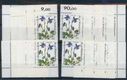 Berlin 703-06 Postfrisch Alle 4 Ecken, Form Nr. 1, Blumen #HK602 - Sonstige & Ohne Zuordnung