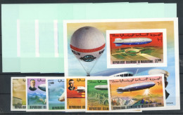 Mauretanien Einzelblöcke 539-544, Block 15 B Postfrisch Zeppelin #JK957 - Mauretanien (1960-...)