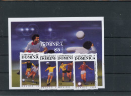 Dominica 949-952, Block 106 Postfrisch Fußball #JK817 - Dominica (1978-...)