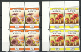 Burundi Viererblock 1750, 54 Postfrisch Pilze #JQ928 - Sonstige & Ohne Zuordnung