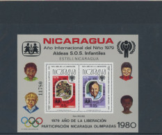 Nicaragua Block 110 Postfrisch Olympia #JL202 - Nicaragua