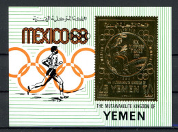 Jemen Königreich Block 143 Postfrisch Olympiade Mexiko 1968 #JS058 - Yémen