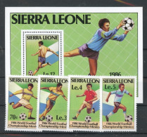 Sierra Leone 873-876, Block 42 Postfrisch Fußball #JK925 - Sierra Leone (1961-...)