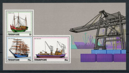 Singapur Block 4 Postfrisch Schiffe #JK954 - Singapour (1959-...)