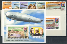 Madagaskar Einzelb. 783-788, Block 11 Postfrisch Zeppelin #JK960 - Madagaskar (1960-...)