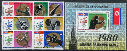 Korea 2052-2058 + Bl. 84 Postfrisch Olympia 1980 Moskau #JR920 - Corée (...-1945)