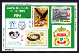 Bolivien Block 96 Postfrisch Fußball WM 1978 #JR996 - Bolivia