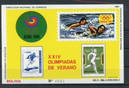 Bolivien Block 166 Postfrisch Olympia #JL352 - Bolivia