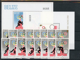 Belize 432-439 A+B, Block 10-11 Postfrisch Olympia #JL307 - Belice (1973-...)