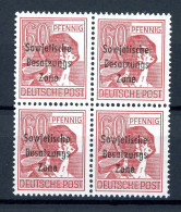 SBZ Allg. Ausgaben 4er Block 195 A Postfrisch Kurzbefund Paul #JO886 - Other & Unclassified