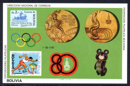 Bolivien Block 101 Postfrisch Olympia 1980 Moskau #JR958 - Bolivia