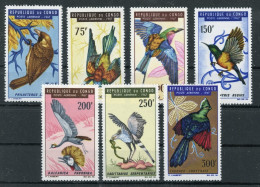 Kongo Brazza. 116-122 Postfrisch Vögel #JM520 - Autres & Non Classés