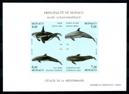 Monaco Block 62 U Postfrisch Ungezähnt Delphine Wale #IV188 - Altri & Non Classificati