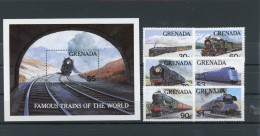 Grenada 1153-1158, Block 105 Postfrisch Eisenbahn #IY829 - Grenada (1974-...)