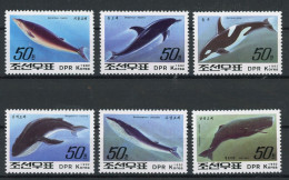 Korea Nord 3354-3359 Postfrisch Wale #HE836 - Corea (...-1945)