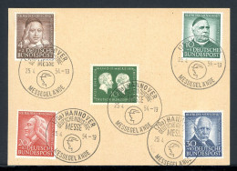 Bund 173-176 + 197 Gestempelt Hannover Messe Auf Postkarte #JP077 - Cartas & Documentos