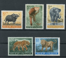 Indien 358-362 Postfrisch Tiere #JM512 - Andere & Zonder Classificatie