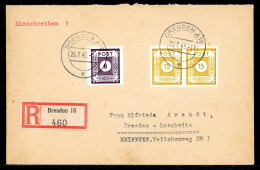 SBZ Ost-Sachsen 44 A B Notstempel Gepr. Jasch Mischfrankatur #IX692 - Other & Unclassified