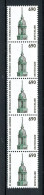Bund Rollenmarken 5er Streifen 1860 R Postfrisch Mit Nr. 75 #JM114 - Andere & Zonder Classificatie
