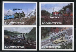 Bhutan Block 106-109 Postfrisch Eisenbahn #IX238 - Bhoutan