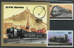 Nordkorea 2465-2466, Block 177 Postfrisch Eisenbahn #IX252 - Corée (...-1945)