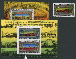 Nordkorea Klb. 2065-2066, Block 86 Postfrisch Eisenbahn #IX255 - Korea (...-1945)