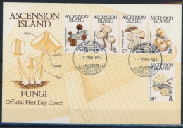 Ascension 332-336 Pilze Ersttagesbrief/FDC #JO782 - Ascension (Ile De L')