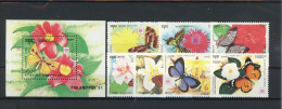 Kambodscha 1253-1259, Block 186 Postfrisch Schmetterlinge #JU222 - Cambogia