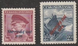 Slowakei: 1939, Freimarken. Mi. Nr. 12, 17, Marken Der Tschechoslowakei Sowie Slowakei.   **/MNH - Neufs